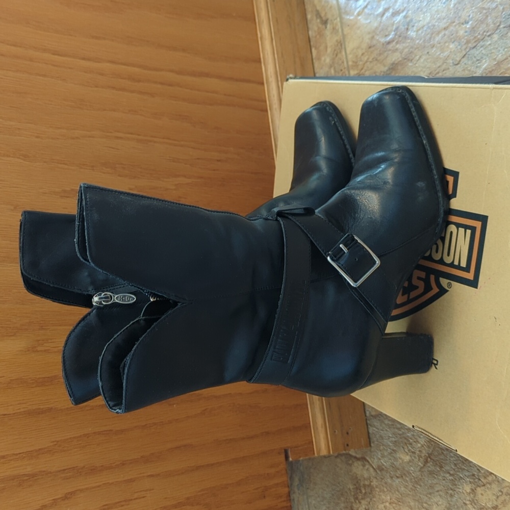 Harley Davidson heeled leather boots